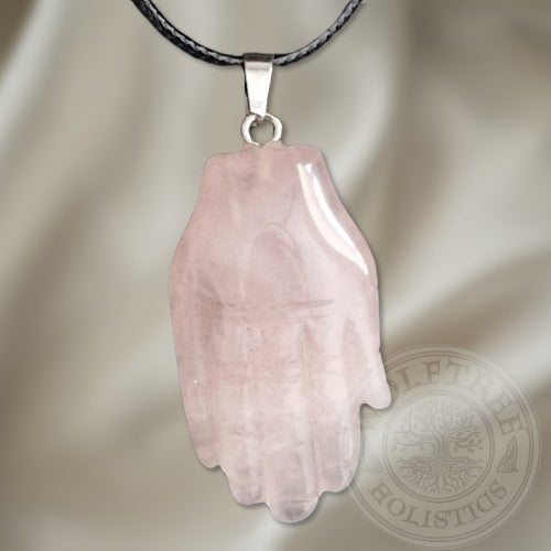 Rose Quartz Hamza Pendant