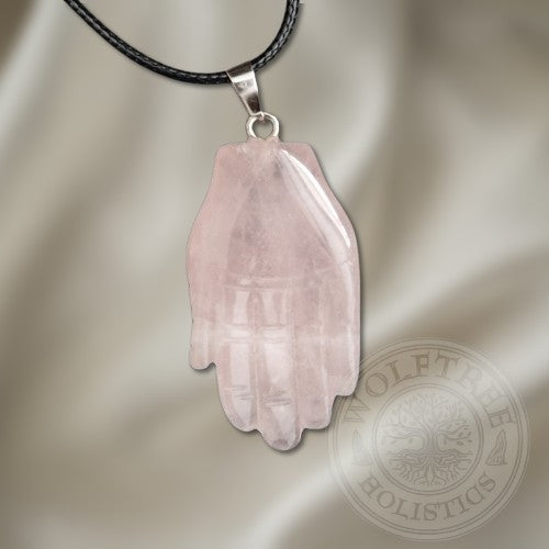 Rose Quartz Hamza Pendant